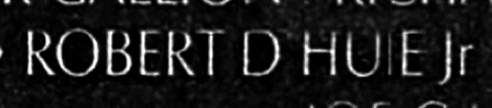 huie's name engraved in the Wall